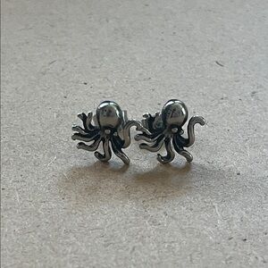 Silver Octopus Earrings